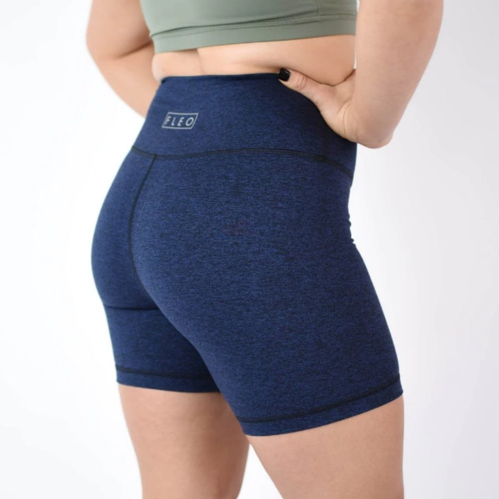 Fleo Mood biker workout short, size S, blue, never worn